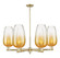 Arcadia Six Light Chandelier in Antique Brass (405|716-6CR-AB-G484-7AM)