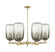 Arcadia Six Light Chandelier in Antique Brass (405|716-6CR-AB-G482-7SL)
