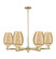 Arcadia Six Light Chandelier in Antique Brass (405|716-6CR-AB-G457-6ME)