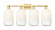Arcadia Four Light Bath Vanity in Satin Gold (405|716-4W-SG-G482-7OP)