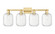 Arcadia Four Light Bath Vanity in Satin Gold (405|716-4W-SG-G460-7CL)