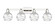 Arcadia Four Light Bath Vanity in Polished Nickel (405|716-4W-PN-G1213-6CL)