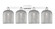 Arcadia Four Light Bath Vanity in Polished Chrome (405|716-4W-PC-G559-8SM)