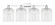 Arcadia Four Light Bath Vanity in Polished Chrome (405|716-4W-PC-G559-8CL)