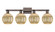 Arcadia Four Light Bath Vanity in Oil Rubbed Bronze (405|716-4W-OB-G458-7ME)