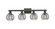 Arcadia Four Light Bath Vanity in Matte Black (405|716-4W-BK-G1213-6SM)