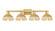 Arcadia Four Light Bath Vanity in Brushed Brass (405|716-4W-BB-NBD2-75-NAT)