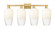 Arcadia Four Light Bath Vanity in Brushed Brass (405|716-4W-BB-G484-7OP)