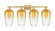 Arcadia Four Light Bath Vanity in Brushed Brass (405|716-4W-BB-G484-7AM)