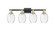 Arcadia Four Light Bath Vanity in Black Antique Brass (405|716-4W-BAB-G459-6CL)