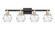 Arcadia Four Light Bath Vanity in Black Antique Brass (405|716-4W-BAB-G1213-6CL)