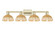 Arcadia Four Light Bath Vanity in Antique Brass (405|716-4W-AB-NBD2-75-NAT)