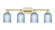 Arcadia Four Light Bath Vanity in Antique Brass (405|716-4W-AB-G559-5BL)