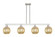 Arcadia Four Light Island Pendant in Brushed Satin Nickel (405|716-4I-SN-G458-7ME)