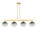 Arcadia Four Light Island Pendant in Satin Gold (405|716-4I-SG-G483-8SL)