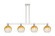 Arcadia Four Light Island Pendant in Polished Nickel (405|716-4I-PN-G483-8AM)