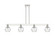 Arcadia Four Light Island Pendant in Polished Nickel (405|716-4I-PN-G1213-6CL)
