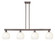 Arcadia Four Light Island Pendant in Oil Rubbed Bronze (405|716-4I-OB-G483-8OP)