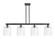 Arcadia Four Light Island Pendant in Matte Black (405|716-4I-BK-G559-8SDY)