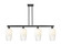 Arcadia Four Light Island Pendant in Matte Black (405|716-4I-BK-G484-7OP)