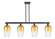 Arcadia Four Light Island Pendant in Matte Black (405|716-4I-BK-G484-7AM)