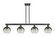 Arcadia Four Light Island Pendant in Matte Black (405|716-4I-BK-G483-8SL)