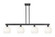 Arcadia Four Light Island Pendant in Matte Black (405|716-4I-BK-G483-8OP)