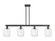 Arcadia Four Light Island Pendant in Matte Black (405|716-4I-BK-G460-7CL)