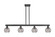 Arcadia Four Light Island Pendant in Matte Black (405|716-4I-BK-G1213-6SM)