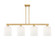 Arcadia Four Light Island Pendant in Brushed Brass (405|716-4I-BB-G559-8GWH)