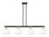 Arcadia Four Light Island Pendant in Black Antique Brass (405|716-4I-BAB-G483-8OP)