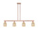 Arcadia Four Light Island Pendant in Antique Copper (405|716-4I-AC-G559-5ME)