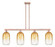 Arcadia Four Light Island Pendant in Antique Copper (405|716-4I-AC-G482-7AM)