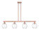 Arcadia Four Light Island Pendant in Antique Copper (405|716-4I-AC-G458-7CL)