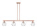 Arcadia Four Light Island Pendant in Antique Copper (405|716-4I-AC-G1213-6CL)
