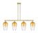 Arcadia Four Light Island Pendant in Antique Brass (405|716-4I-AB-G484-7AM)