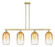 Arcadia Four Light Island Pendant in Antique Brass (405|716-4I-AB-G482-7AM)