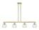Arcadia Four Light Island Pendant in Antique Brass (405|716-4I-AB-G1213-6CL)