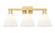 Arcadia Three Light Bath Vanity in Satin Gold (405|716-3W-SG-GBC-81)