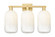Arcadia Three Light Bath Vanity in Satin Gold (405|716-3W-SG-G482-7OP)