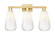 Arcadia Three Light Bath Vanity in Satin Gold (405|716-3W-SG-G480-6OP)