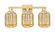 Arcadia Three Light Bath Vanity in Satin Gold (405|716-3W-SG-G460-7ME)