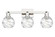 Arcadia Three Light Bath Vanity in Polished Nickel (405|716-3W-PN-G1213-6CL)