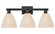Arcadia Three Light Bath Vanity in Matte Black (405|716-3W-BK-NBD-75-NAT)