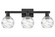 Arcadia Three Light Bath Vanity in Matte Black (405|716-3W-BK-G1213-6CL)