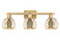 Arcadia Three Light Bath Vanity in Brushed Brass (405|716-3W-BB-G128-6)