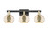 Arcadia Three Light Bath Vanity in Black Antique Brass (405|716-3W-BAB-G128-6)