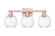 Arcadia Three Light Bath Vanity in Antique Copper (405|716-3W-AC-G458-7CL)