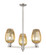 Arcadia Three Light Pendant in Satin Nickel (405|716-3CR-SN-G457-6ME)