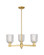 Arcadia Three Light Pendant in Satin Gold (405|716-3CR-SG-G559-5CL)